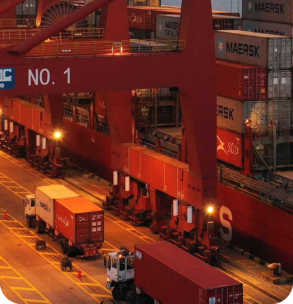 Cargo port operations in China